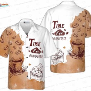 Trendy Time For Coffee Hawaiian Shirt for Coffee Lovers