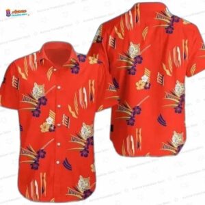 Trendy Tony Montana Scarface Red Hawaiian Shirt for Summer