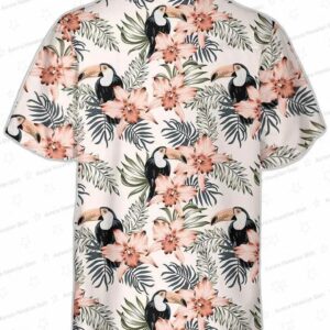 Toucan And Pink Orchid Flowers Toucan Hawaiian Shirt Floral Toucan Shirt For Men And Women 1