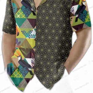 Toucan Asanoha Isometric Pattern Hawaiian Shirt Unique Toucan Shirt For Men Women 3