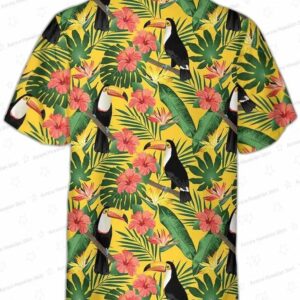 Toucan Birds And Palm Leaves Hawaiian Shirt Tropical Toucan Shirt Toucan Print Shirt For Men Women 1
