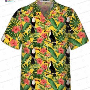 Toucan Birds And Palm Leaves Hawaiian Shirt Tropical Toucan Shirt Toucan Print Shirt For Men Women 2