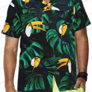 Toucan Birds Tropical Leaves Hawaiian Shirt 3