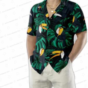 Toucan Birds Tropical Leaves Hawaiian Shirt 4
