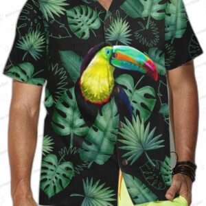 Toucan In The Forest Hawaiian Shirt Tropical Toucan Shirt For Adults Cool Toucan Print Shirt 3