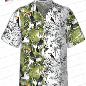Toucan Palm Branches Hawaiian Shirt Tropical Toucan Shirt For Adults Cool Toucan Print Shirt 2