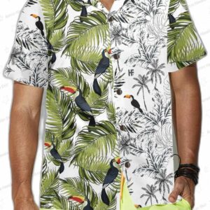 Toucan Palm Branches Hawaiian Shirt Tropical Toucan Shirt For Adults Cool Toucan Print Shirt 3