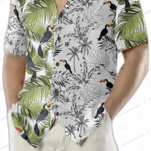 Toucan Palm Branches Hawaiian Shirt Tropical Toucan Shirt For Adults Cool Toucan Print Shirt 4