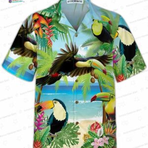 Toucan Tropical Beach Hawaiian Shirt Funny Toucan Shirt For Men Women 2