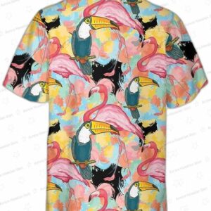 Toucans And Flamingos Exotic Floral Hawaiian Shirt Tropical Toucan Shirt For Adults Cool Toucan Prin 1