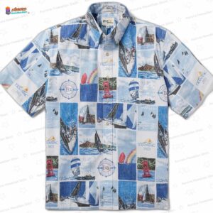 Trendy Transpac 2023 Blue Hawaiian Shirt for Sailing Fans