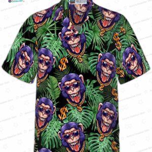 Tropical Millionaire Monkey Hawaiian Shirt