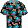 Pineapple Sea Turtle Hawaiian Shirt, Tropical Polyester Beach Vacation Outfit