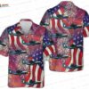 Retro Airplane Palm Tree Hawaiian Shirt for Vacation