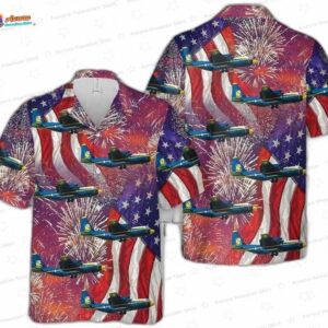 Patriotic C-130J Fat Albert 4th of July Hawaiian Shirt