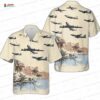 Retro Airplane Palm Tree Hawaiian Shirt for Vacation