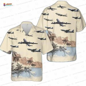 Boeing KC-135R Stratotanker Aircraft Hawaiian Shirt