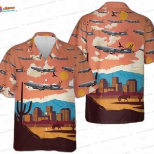 US Air Force Arizonna Air National Guard Boeing KC-135R Stratotanker Aircraft Graphic Print Hawaiian 3