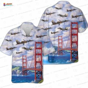 California Air National Guard Eagle Hawaiian Shirt – Golden Gate Aircraft Aloha Shirt