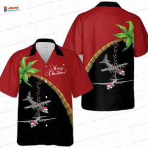 Air Force Christmas Hawaiian Shirt – Santa Aircraft Tropical Aloha Shirt