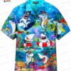 Deep Ocean Shark Hawaiian Shirt with Underwater Print for Beach Trips