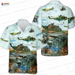 United States Air Force Jolly Green Giant Helicopter Hawaiian Shirt – Sikorsky Aircraft Aloha Shirt