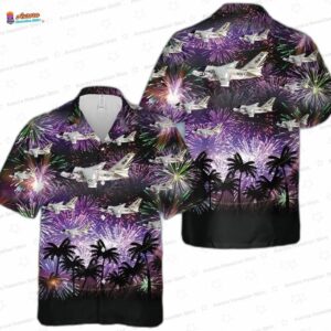 US Navy Lockheed S-3 Viking VS-37 4th of July Hawaiian Shirt – Fireworks Aircraft Aloha Shirt