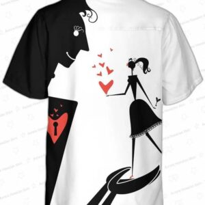 Valentine Big Man And Little Woman Hawaiian Shirt Valentine Day Shirt For Couples Valentine Day Gift 1