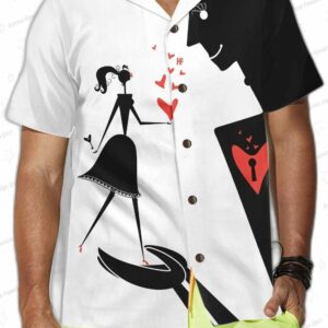 Valentine Big Man And Little Woman Hawaiian Shirt Valentine Day Shirt For Couples Valentine Day Gift 3