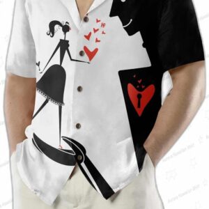 Valentine Big Man And Little Woman Hawaiian Shirt Valentine Day Shirt For Couples Valentine Day Gift 4