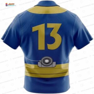 Vault Dweller 13 Fallout Button Up Hawaiian Shirt 1