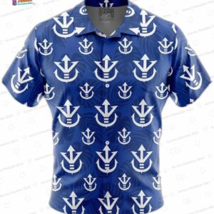 Trendy Vegeta Symbol Dragon Ball Z Hawaiian Shirt for Anime Fans
