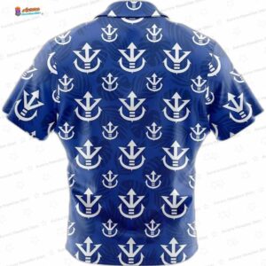Vegeta Symbol Dragon Ball Z Short Sleeve Button Up Hawaiian Shirt 1