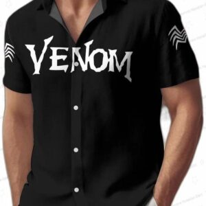 Venom Button Shirt And Short Marvel Hawaiian Shirt Best Mode Shirt Disneyland Trip Tee Summer Vacati 5