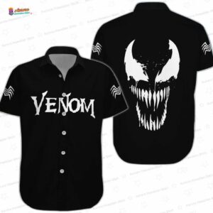 Venom Button Shirt And Short Marvel Hawaiian Shirt Best Mode Shirt Disneyland Trip Tee Summer Vacati 7