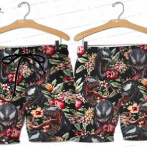 Venom Hawaii Shirt Marvel Venom Summer Short Disneyland Family Matching Shirt Venom Button Shirt Sho 1