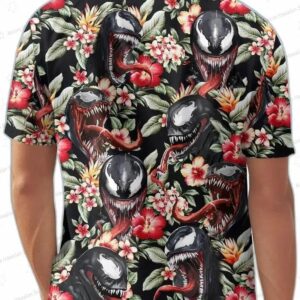 Venom Hawaiian Shirt Venom Button Shirt Beach Man Shorts Horror Movie Summer Shirt Marvel Aloha Shir 5