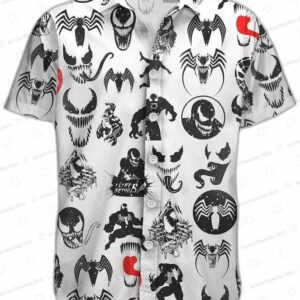 Venom Hawaiian Shirt We Are Venom Button Shirt Super Hero Beach Shorts Horror Movie Shirt Marvel Alo 5