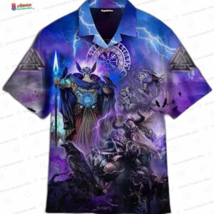 Viking Odin Hawaiian Shirt for Norse Mythology Fans