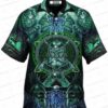 Viking Raven Graphic Hawaiian Shirt – Bold Norse Summer Aloha Style