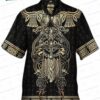 Viking Raven Graphic Hawaiian Shirt – Bold Norse Summer Aloha Style