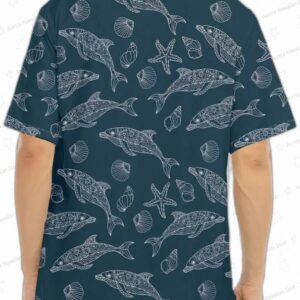 Vintage Dolphins Pattern Print Hawaiian Shirt 1