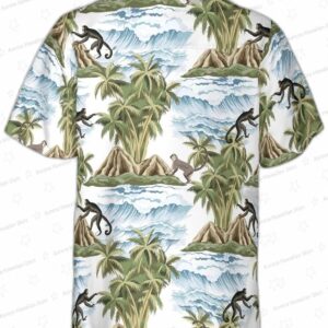 Vintage Island Palm Tree Monkey Hawaiian Shirt 2