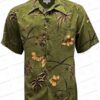 Vintage Oasis Palms Rust Rayon Hawaiian Shirt – Classic Tropical Button-Up