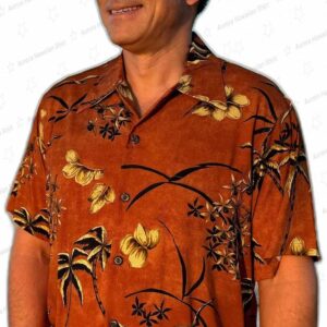 Vintage Oasis Palms - Rust 1