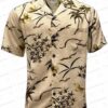 Watercolor Hibiscus Blue Rayon Hawaiian Shirt