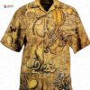 Ancient Abyss Octopus Skull Hawaiian Shirt, Cthulhu Horror Aloha Button-Up