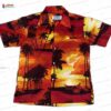 Trendy Vintage Red Tribal Hawaiian Shirt for Retro Vacation