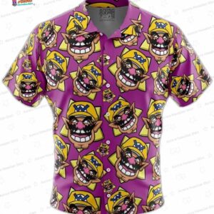 Funny Wario Super Mario Hawaiian Shirt – Gamer Vacation Button-Up
