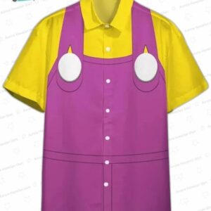 Funny Wario Hawaiian Shirt – Super Mario Vacation Aloha Shirt